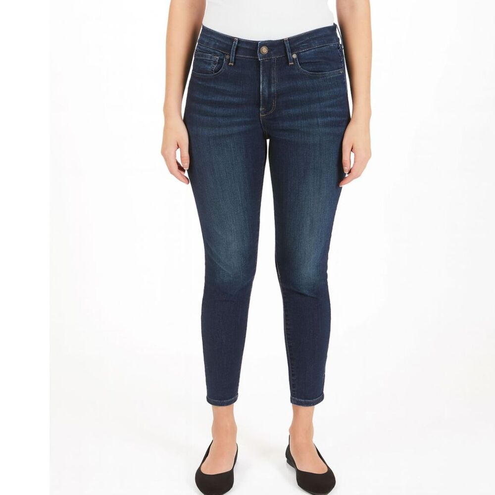 Good American Good Leg Crop Jeans Size 10 Dark Wash Casual High Rise Skinny